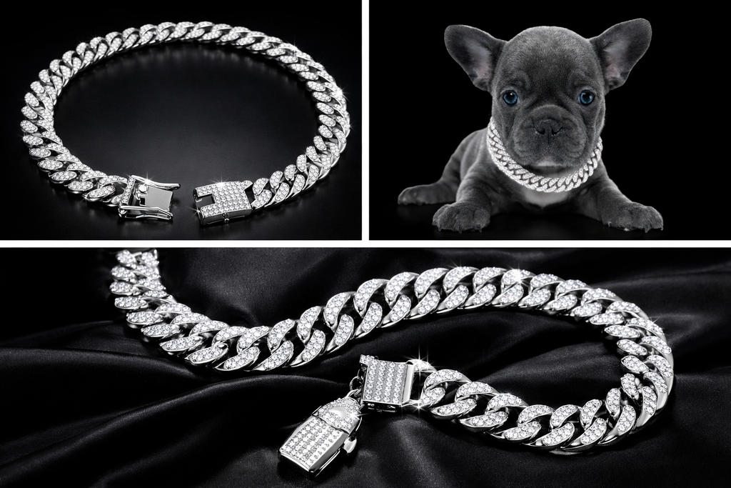 Iced Cuban Link Collar (Silver)
