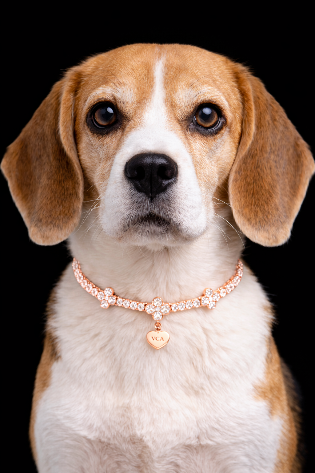 Clover CZ Tennis Necklace (Rose)