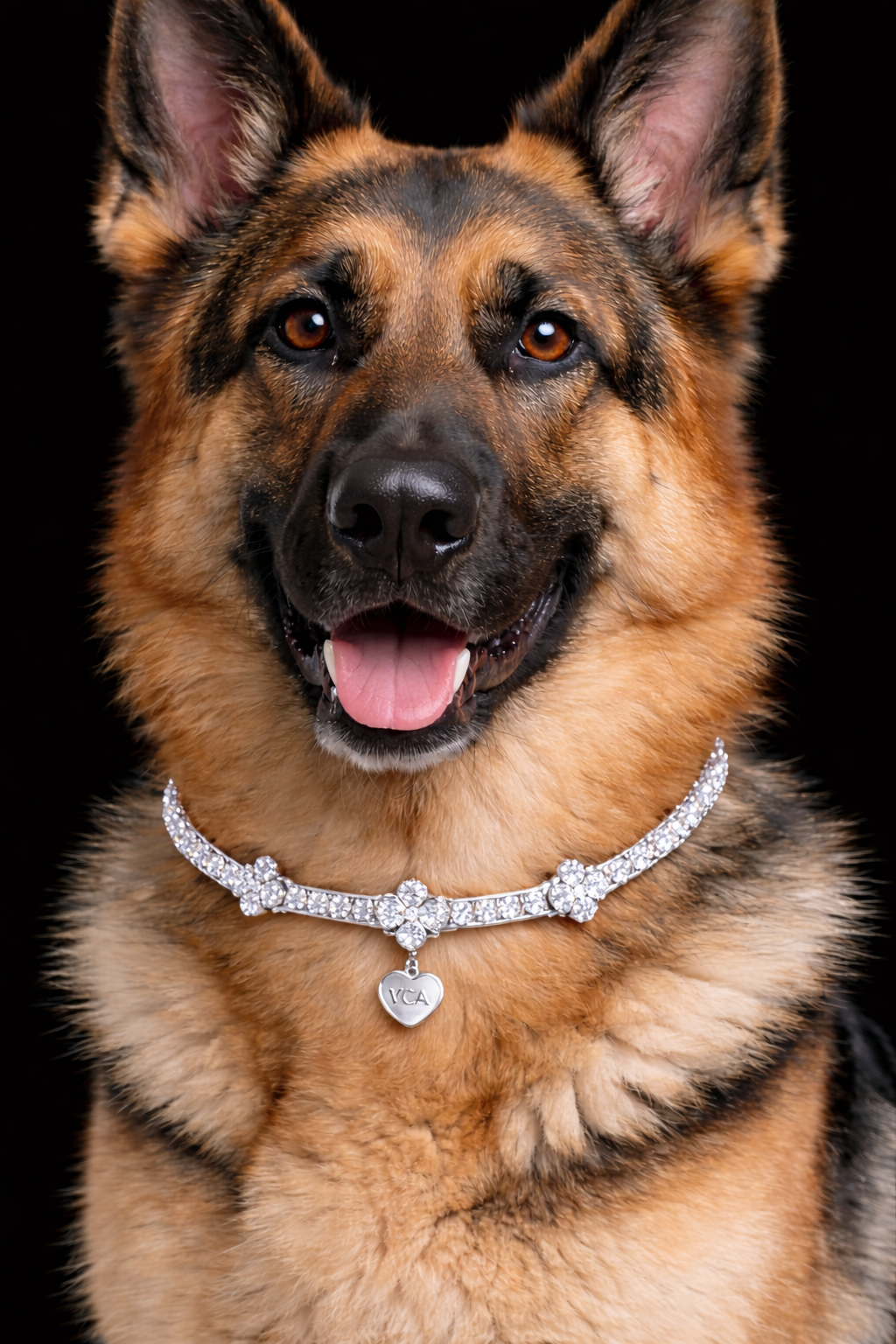 Clover CZ Tennis Necklace (Silver)