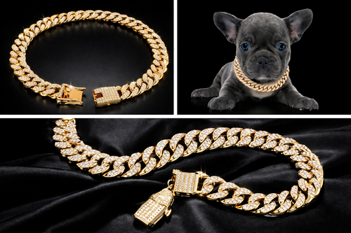 Iced Cuban Link Collar (Gold)