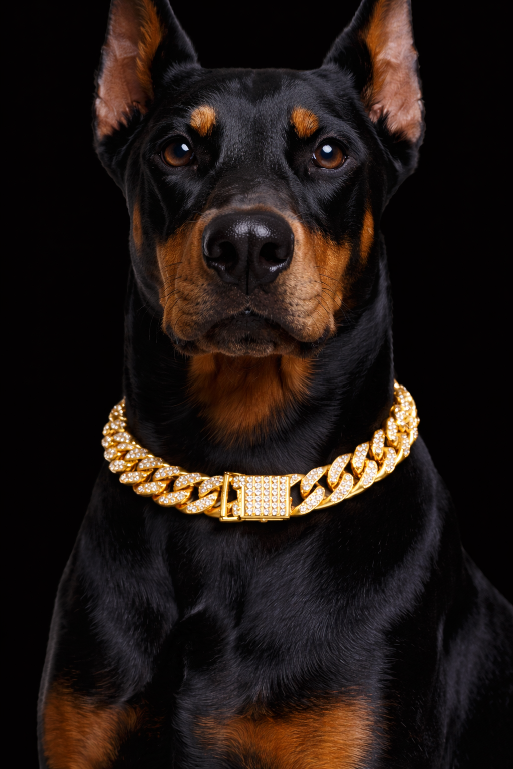 Iced Cuban Link Collar (Gold)