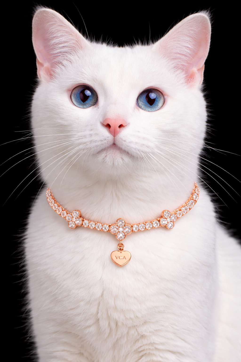 Clover CZ Tennis Necklace (Rose)