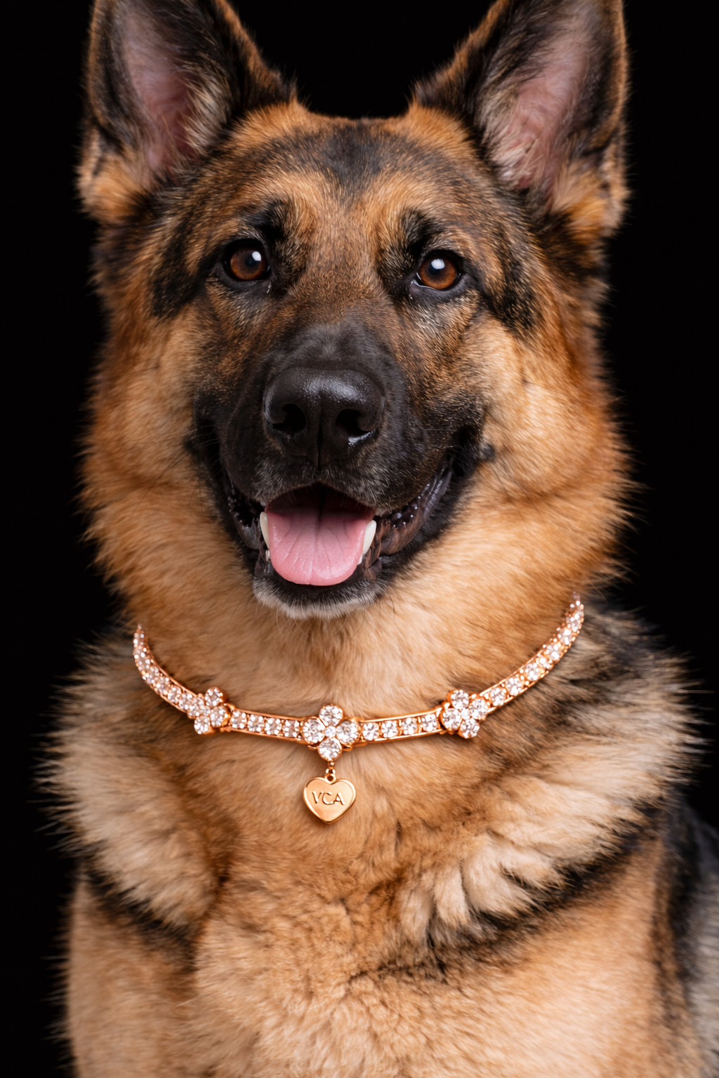 Clover CZ Tennis Necklace (Rose)