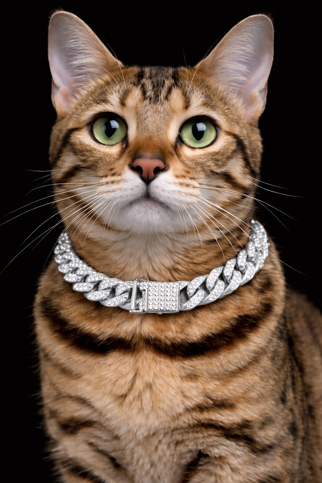 Iced Cuban Link Collar (Silver)