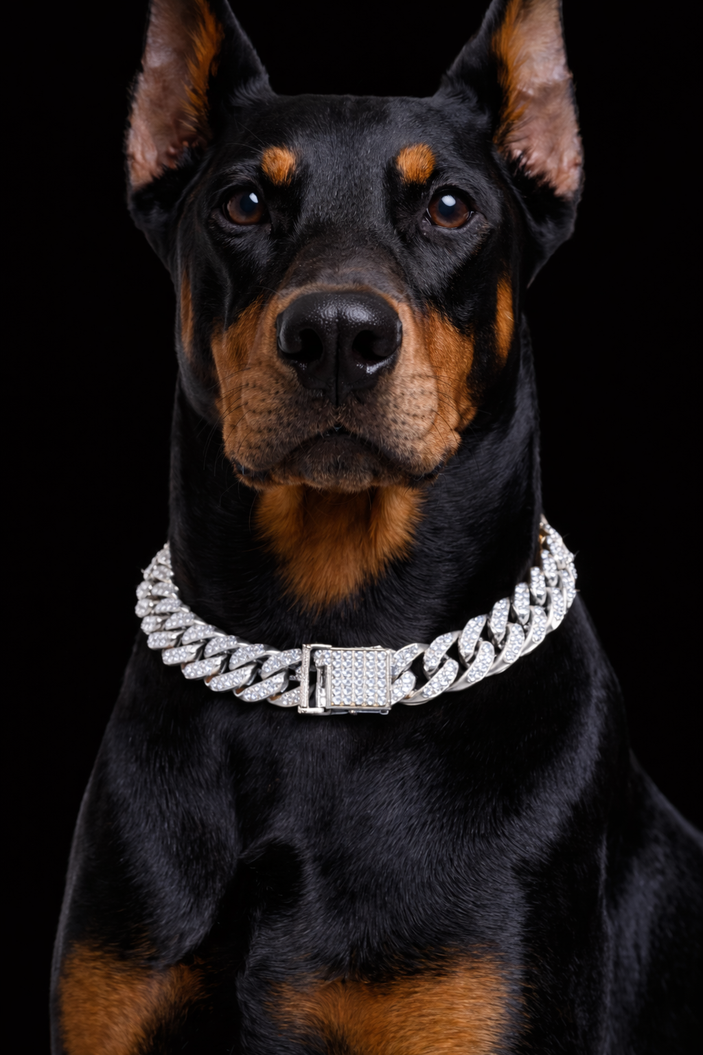 Iced Cuban Link Collar (Silver)